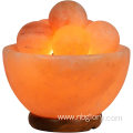 Natural Himalayan Salt Ball Bowl Lamp Authentic Crystal Stone , Premium Quality Wood Base with Dimmer Switch oils diffuser